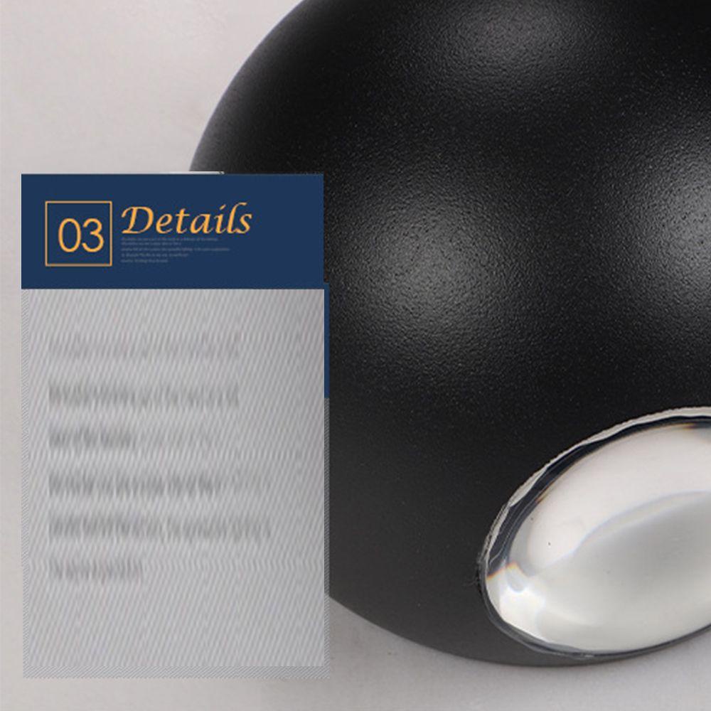 KRNY Đèn LED Treo Tường Màu Trắng / Đen Hình Quả Bóng