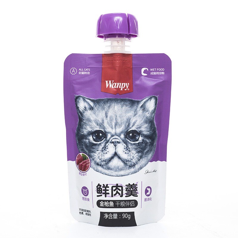 Súp thưởng WANPY cho mèo 90gr có nắp vặn