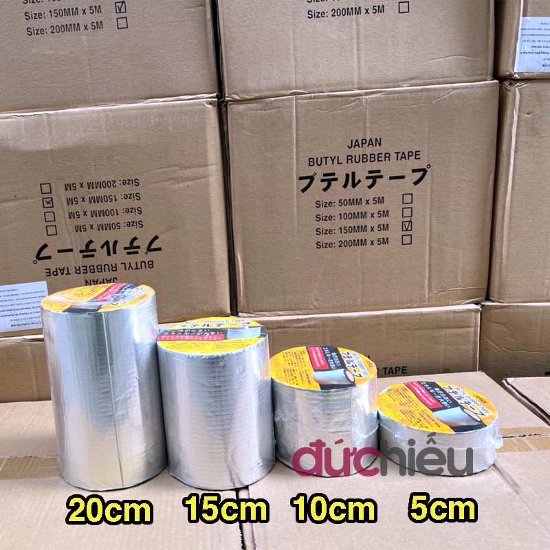 [ Made in Japan – hàng bao đẹp ] Băng keo dán chống thấm dột Nhật Bản 5m, dán tường, mái tôn, ống nước – Đức Hiếu Shop