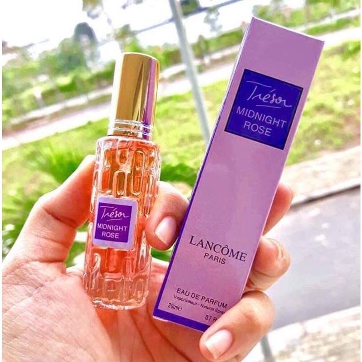 Nước hoa mini lan_com tresor midnight rose nữ chai 20ml dạng xịt- mẫu 4d- Mùi lan_com tím- Nuochoamini20ml