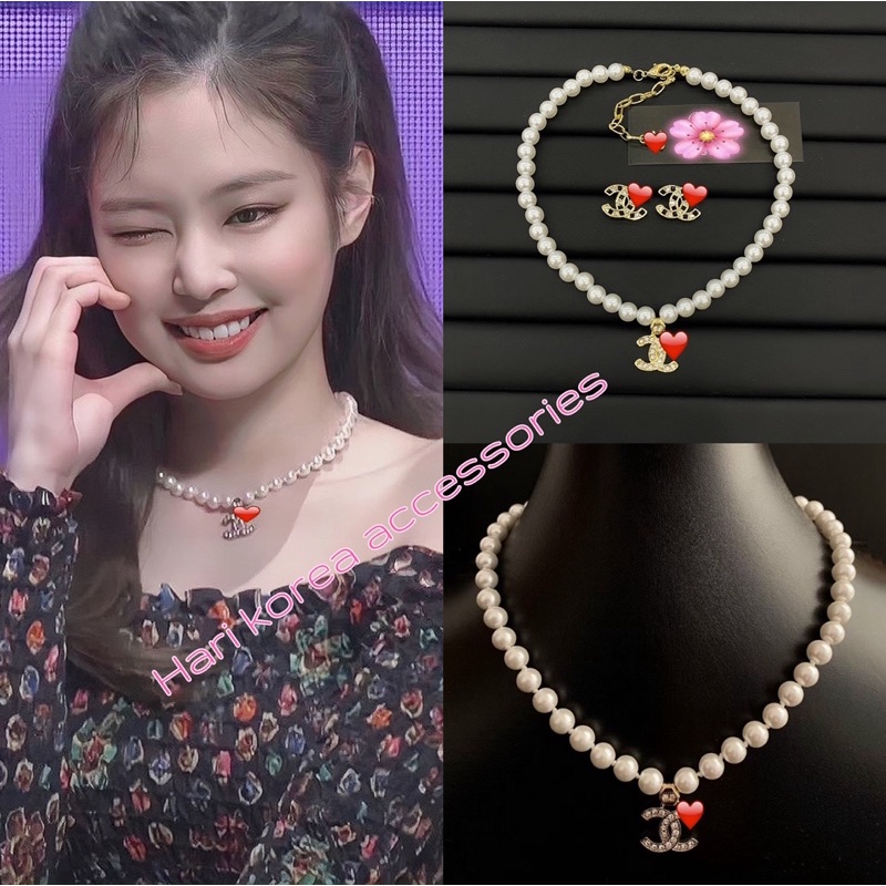 Sét trang sức nữ , vòng cổ , khuyên tai nữ cao cấp, phụ kiện hari korea accessories