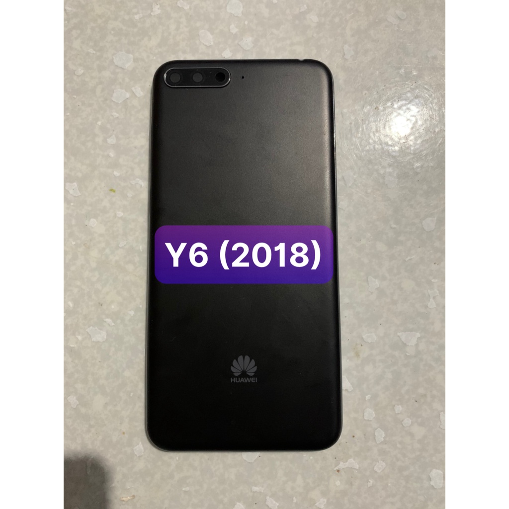 bộ xương vỏ huawei Y6 (2018) - gồm lưng,xương,phím,kính camera