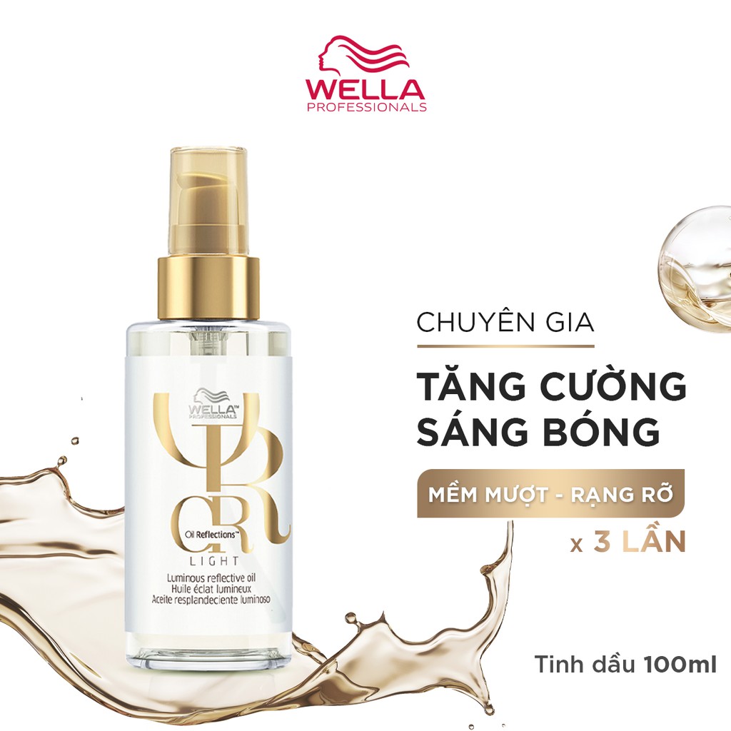 Tinh Dầu Wella Oil Giúp Tóc Mềm Mượt, Sáng Bóng Dành Cho Tóc Mảnh Reflections Light Luminous Reflection Oil 100ml