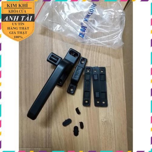 Tay gạt cửa sổ, tay cài cửa sổ Kinlong lắp cửa sổ nhôm hệ Việt Pháp, PMA, XINGFA