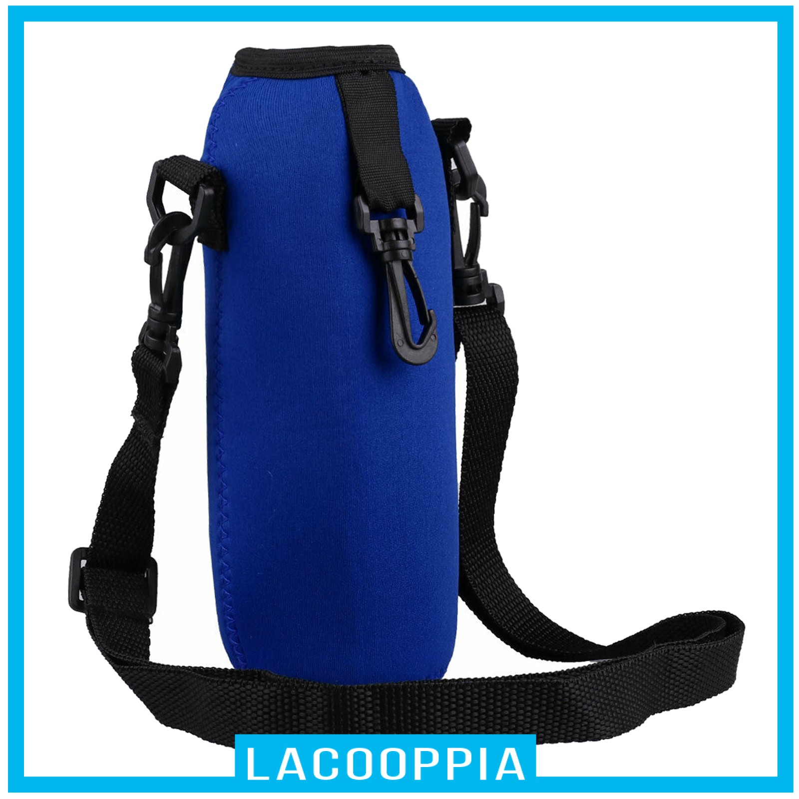 [LACOOPPIA] 750ML Neoprene Water Bottle Carrier Insulated Cover Bag Pouch with Strap &amp; Hook