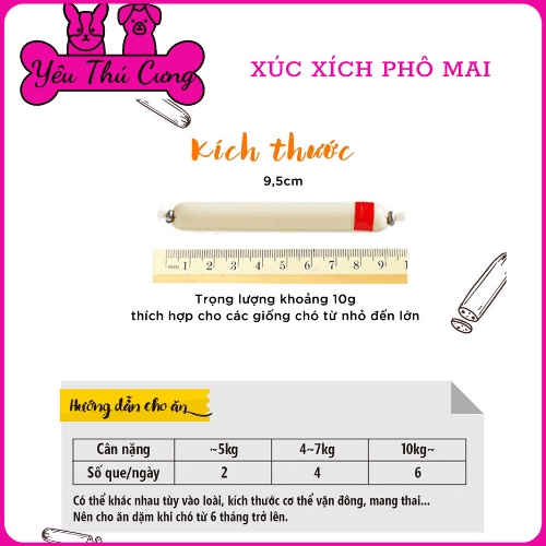 Xúc Xích Phô Mai Bowwow Snack Cho Chó....YÊU THÚ CƯNG