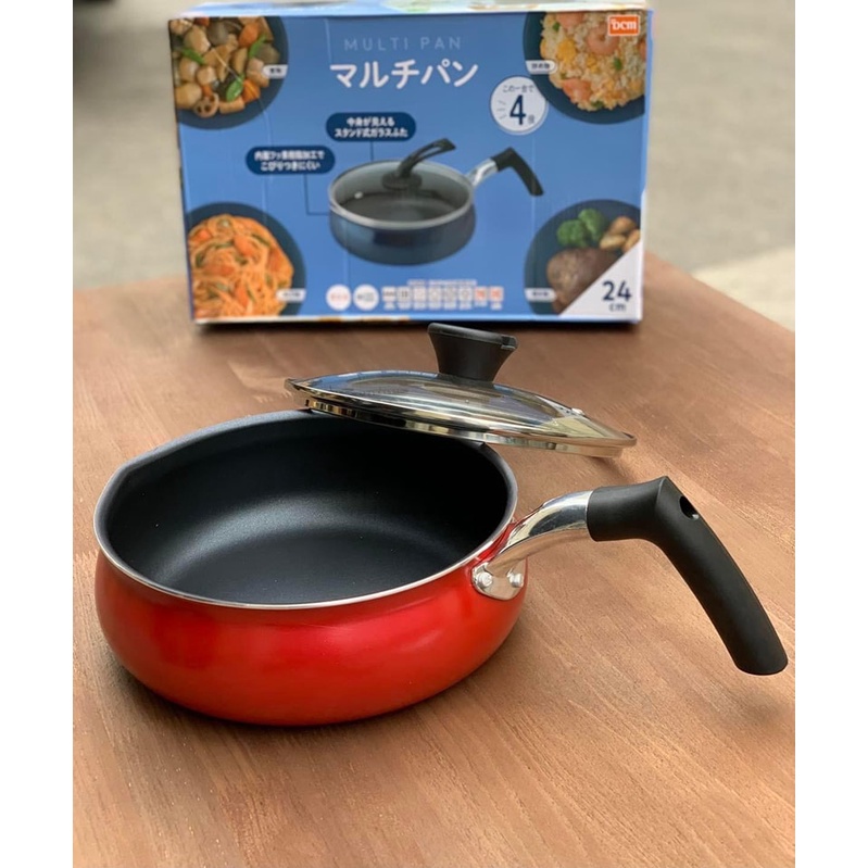 Chảo sâu lòng DCM 24cm hàng chính hãng Nhật Bản, dùng với mọi loại bếp, bảo hành lên tới 12 tháng