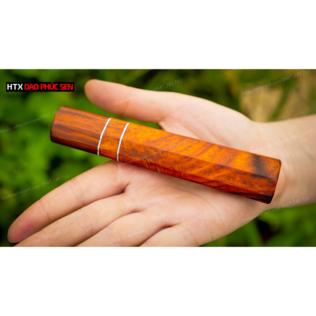 Cán dao Nhật bát giác gỗ trắc - CN06