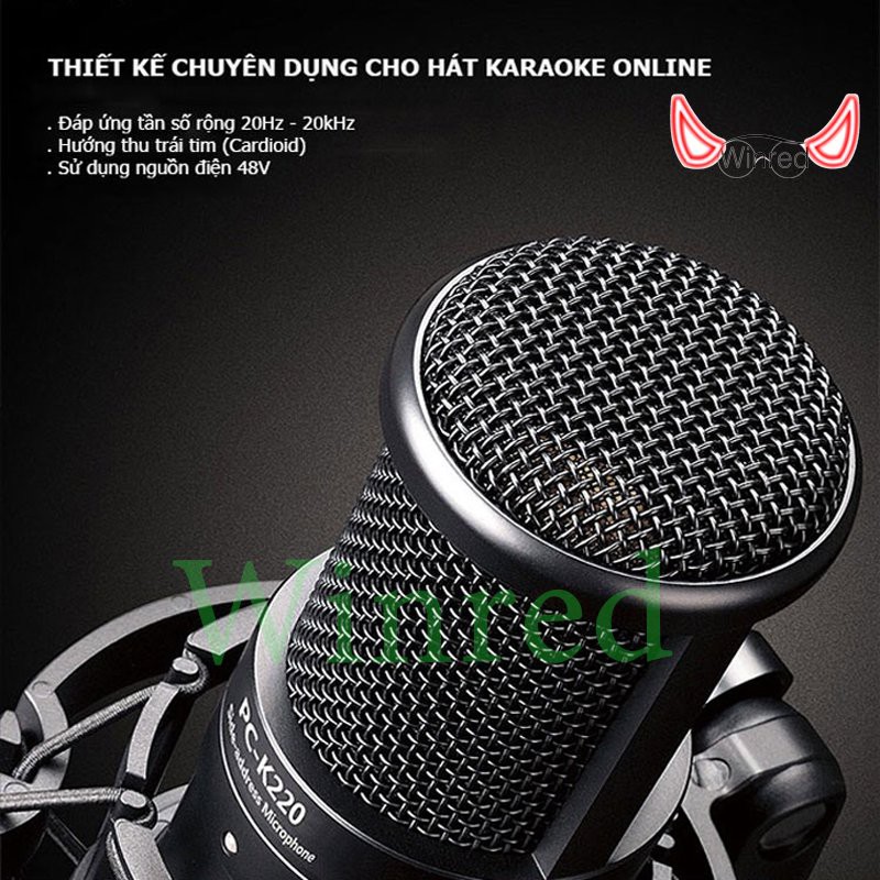 Mic thu âm takstar pc k220 phiên bản mới chính hãng chạy nguồn 48V hỗ trợ thu âm livestream và karaoke ♥️♥️