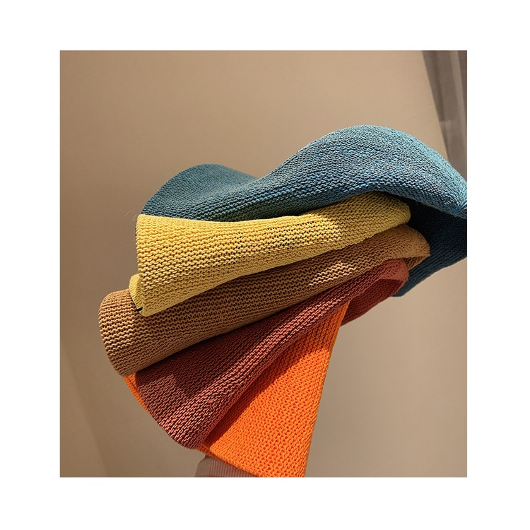 Nón Vành Tròn Đan Len Phong Cách Nhật Bản Thời Trang Cho Nữ