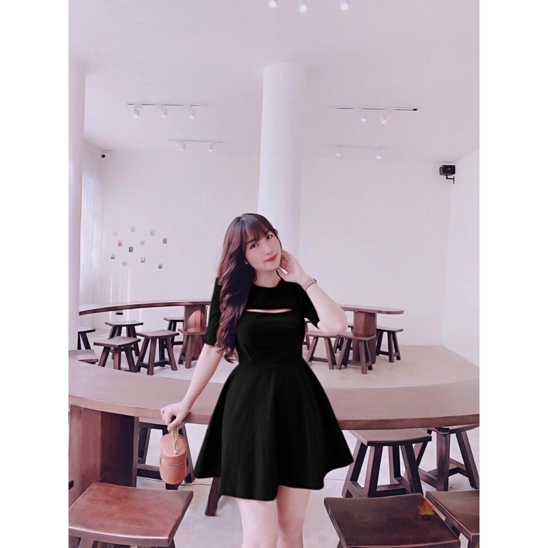 Đầm xoè khoét ngực bigsize 50-90kg