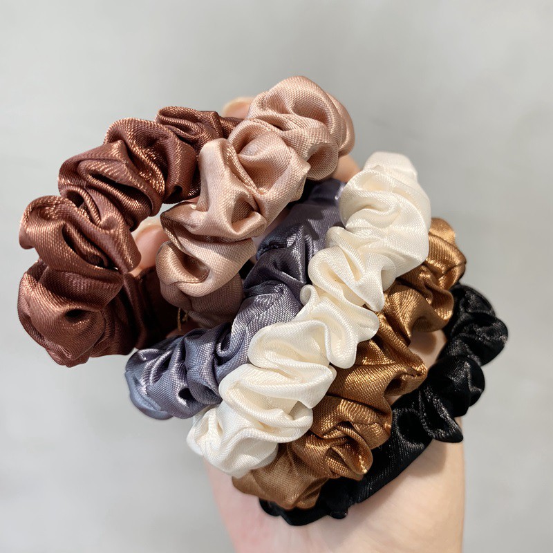 (Hàng Có Sẵn) [Bộ 6 cái] Scrunchies Nhỏ Cột Tóc Vải Thanh Lịch Phong Cách Hàn Quốc Cho Nữ