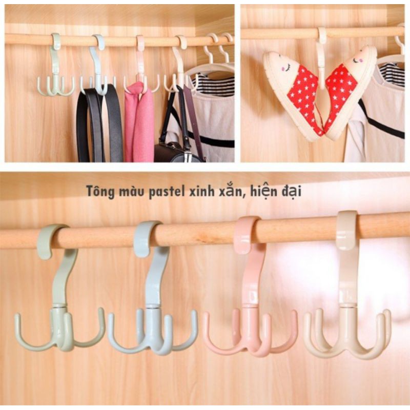 Móc treo đa năng 4 chân xoay