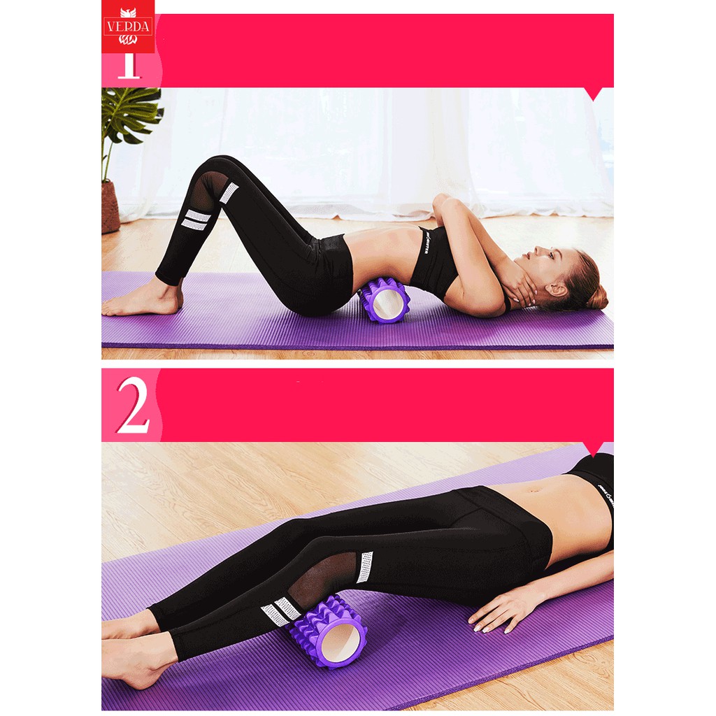 Con lăn tập bụng foam roller massage hình trăng bán nguyệt tác dụng sâu ống dãn cơ tập gym yoga thể hình