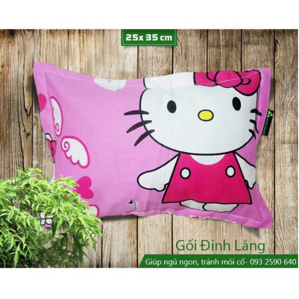 Gối lá Đinh Lăng cao cấp cho bé sơ sinh (25cmx35cm) và (35cmx40cm)