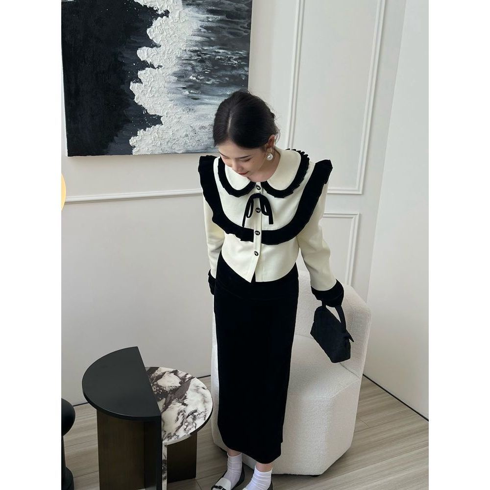Áo khoác ngắn của phụ nữ với bướm set đồ nữ  tao bao