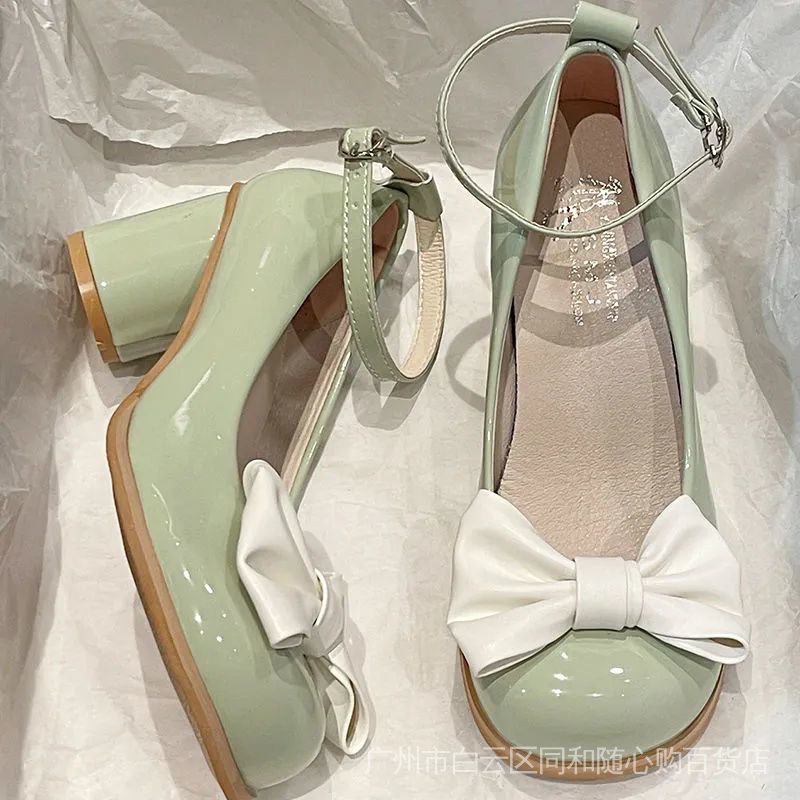 Giày Cao Gót Mary Jane Thời Trang Xuân Hè 2022 Kiểu Mới Cho Nữ
