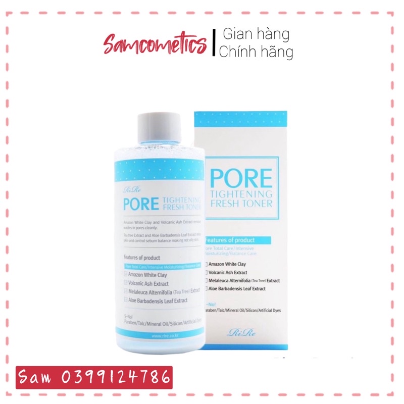 Nước Hoa Hồng Dành Cho Da Mụn Rire Pore Tightening Fresh Toner 300ml