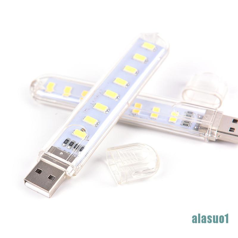 Đèn led mini 8 bóng chiếu sáng ban đêm tiện dụng khi đi cắm trại đầu cắm USB vào máy tính bàn laptop