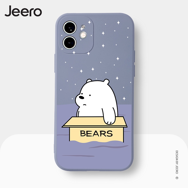 Ốp điện thoại JERRO ngộ nghĩnh hoạt hình độc lạ dễ thương đẹp mềm cho iPhone 13 12 11 Pro Max SE 2020 X XR XS ip 8 7 6 6S Plus kute HFC315