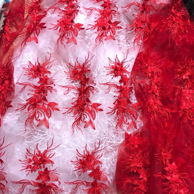 Ren thêu hoa 3d