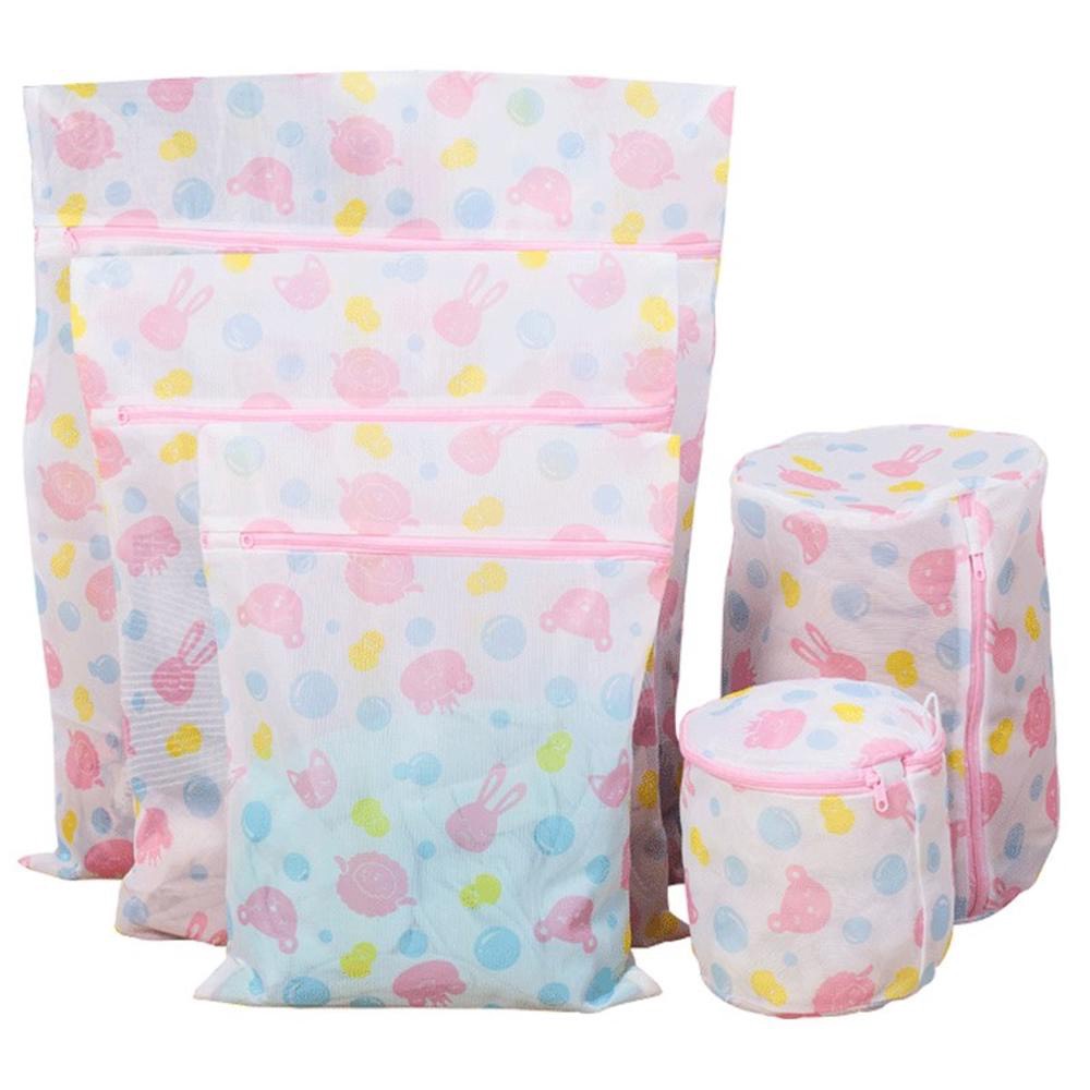 Túi giặt đồ máy giặt hình hoa set 5 chiếc, túi lưới giặt quần áo lót tiện lợi