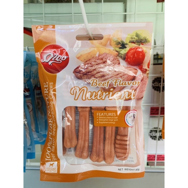 Túi 6 xương gặm làm sạch răng cho chó-mèo vị sữa ,vị thịt bò và rau củ ORGO