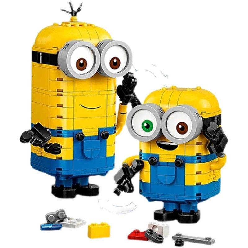 Đồ chơi Lắp ráp Mô hình 2112 Brick-built Minions and their Lair Fit 75551