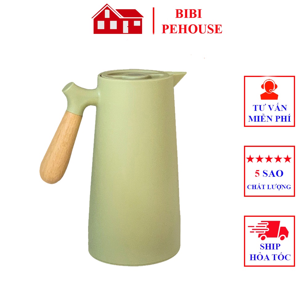 Phích nước LS-029 dung tích 1L, bình nước giữ nhiệt nóng lạnh, phích giữ nhiệt cao cấp, tiện dụng, BiBi SHOP