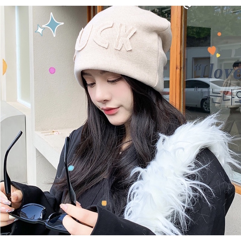 Mũ len dành cho bạn trai bạn gái mã K30 mùa đông ấm áp mũ đôi