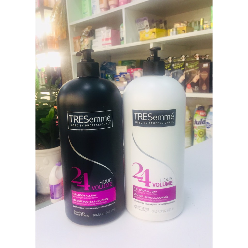 DẦU GỘI - DẦU XẢ TRESEMME MỸ 24 HOUR VOLUME SHAMPOO - CONDITIONER MỸ DÀNH CHO TÓC UỐN CONG, TẠO ĐỘ PHỒNG CHÂN TÓC 1L15