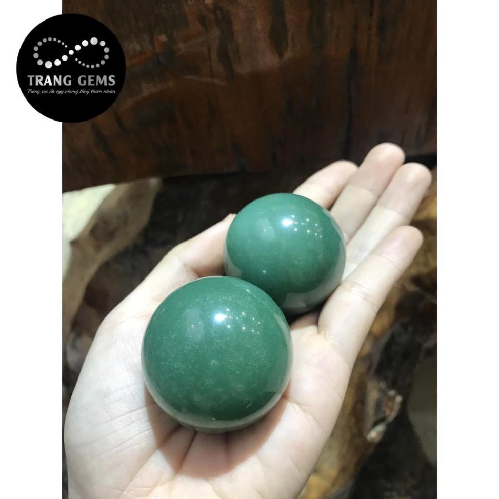 Bi cầu đá Aventurine tư nhiên, đường kính trung bình 3,5 cm