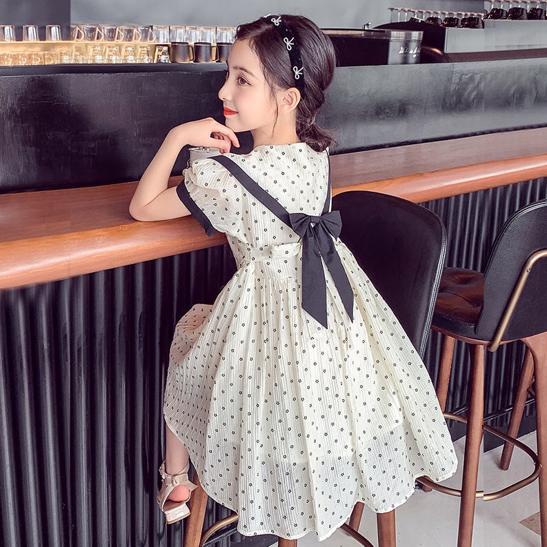 Đầm Chấm Bi Phong Cách Mới 2022 Cho Bé Gái
