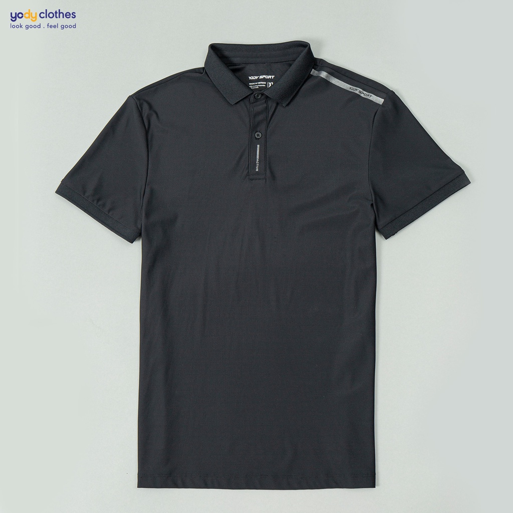Áo polo thể thao nam YODY vải Airy Cool Basic mềm mịn nhanh khô thấm hút mồ hôi tốt SAM5007