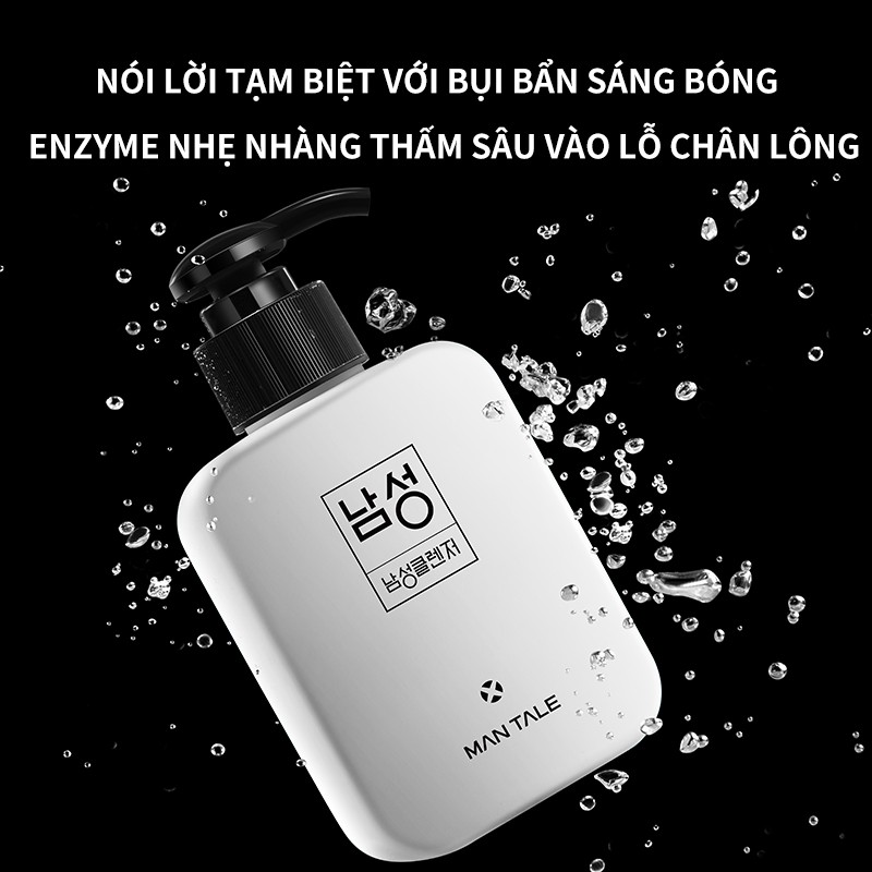 Sữa rửa mặt MAN TALE kiểm soát dầu làm sạch sâu lỗ chân lông bổ sung độ ẩm cho da 170ml | BigBuy360 - bigbuy360.vn