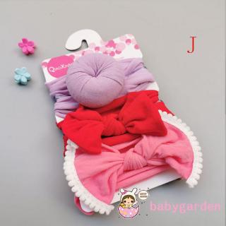 Set 3 Băng Đô Cài Tóc Phối Nơ Cho Bé Gái