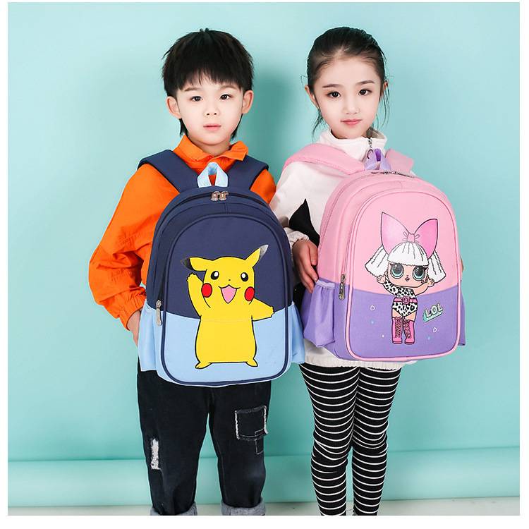 Ba Lô Đi Học Chất Liệu Nilon Hình Pikachu Cho Bé Mẫu Giáo