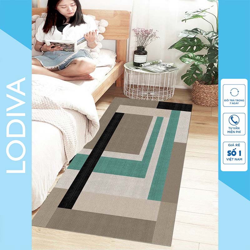 thảm chân giường phòng ngủ, chiếu ngủ văn phòng 80x200cm LODIVA TCG01