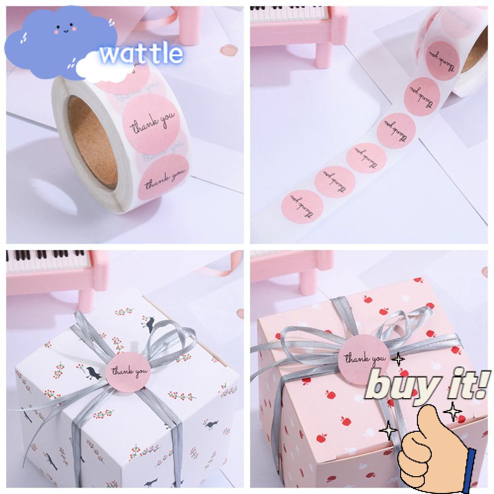 Bộ 500 Miếng Dán Trang Trí Gói Quà Màu Hồng Độc Đáo