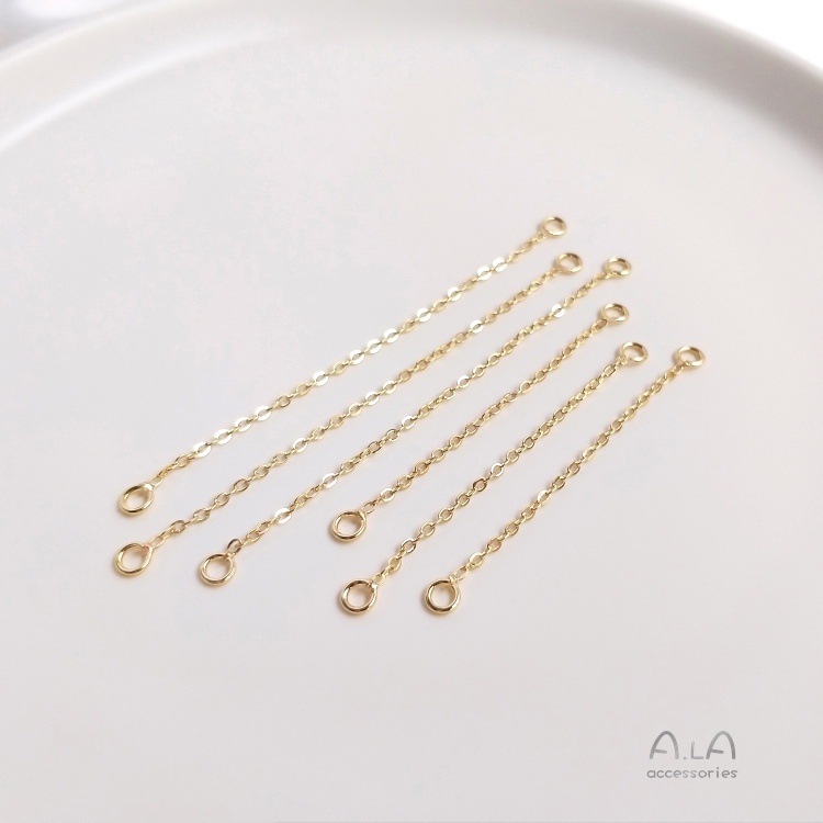 Dây Xích 14K Màu Vàng Kim Hai Vòng Nối Dài Trang Sức Làm Đồ Trang Sức DIY