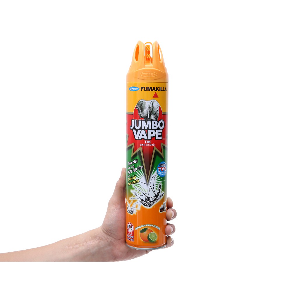  Bình Xịt Muỗi Jumbo Vape Hương Cam Chanh (600ml)