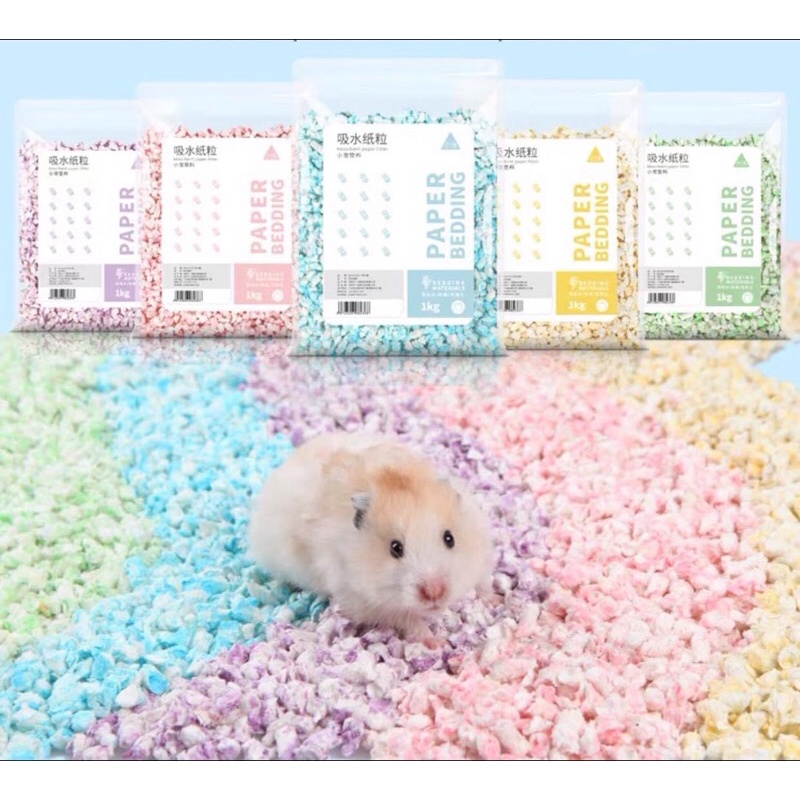 Viên giấy cầu vồng cho chuột hamster, thỏ, chim, nhím, mèo