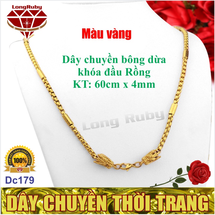 Dây Chuyền Nam Thời Trang | Dây Chuyền Bông Dừa Cách Điệu - Dc001