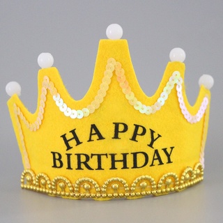 Vương miện Happy birthday có đèn