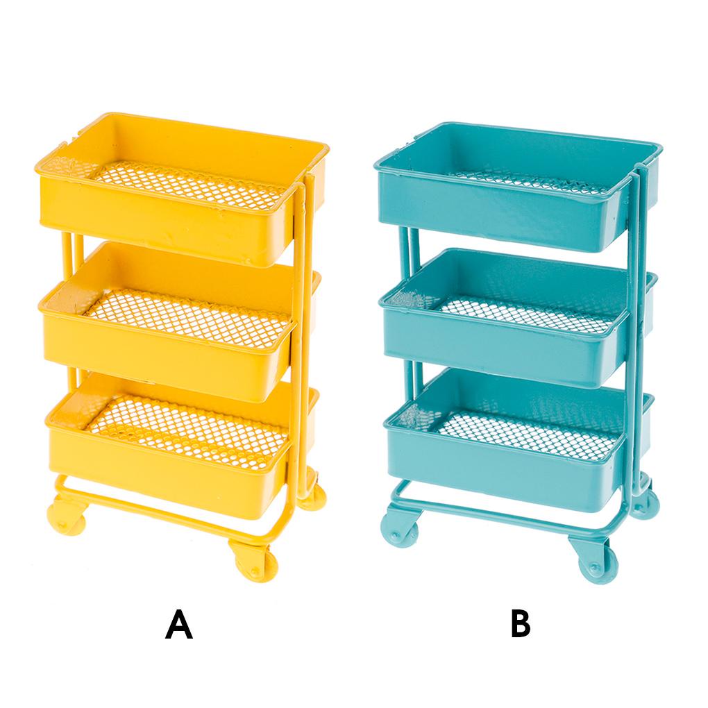 [Choo] Giá Đựng Đồ Ba Tầng Bằng Kim Loại Đơn Giản Sáng Bóng Trang Trí Xe Đẩy Em Bé Đáng Yêu