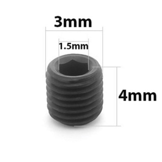 Bộ 10 ốc lục giác chìm M3 x 4mm thép carbon - Vít lục giác không đầu M3 x 4mm