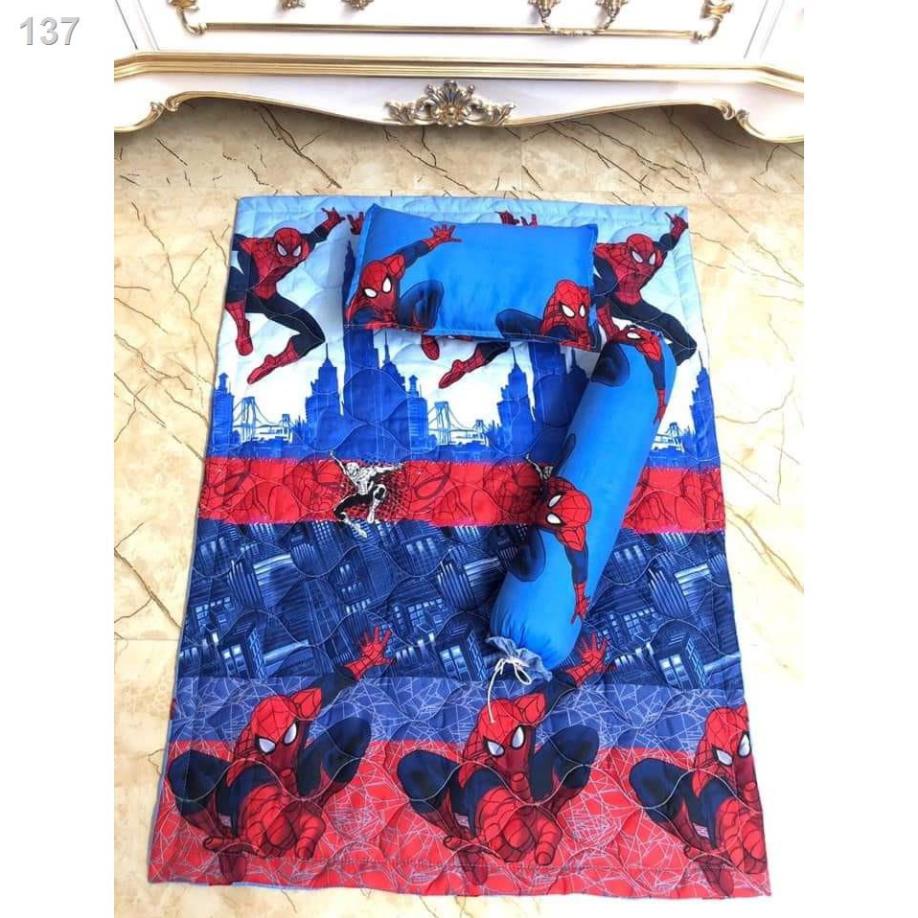 【chuyên gia săn sale】✁✒☊Set 5 món Bộ Chăn Gối Cho Bé Trai Mẫu Siêu Nhân Người Nhện - Có bán lẻ ôm, chăn, nằm, vỏ