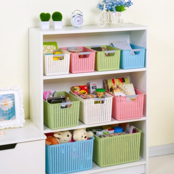 Combo 2 rổ đan mây đựng đồ đa năng size Bé  Việt Nhật đựng phụ kiện, dụng cụ nhà bếp thiết kế tiện lợi
