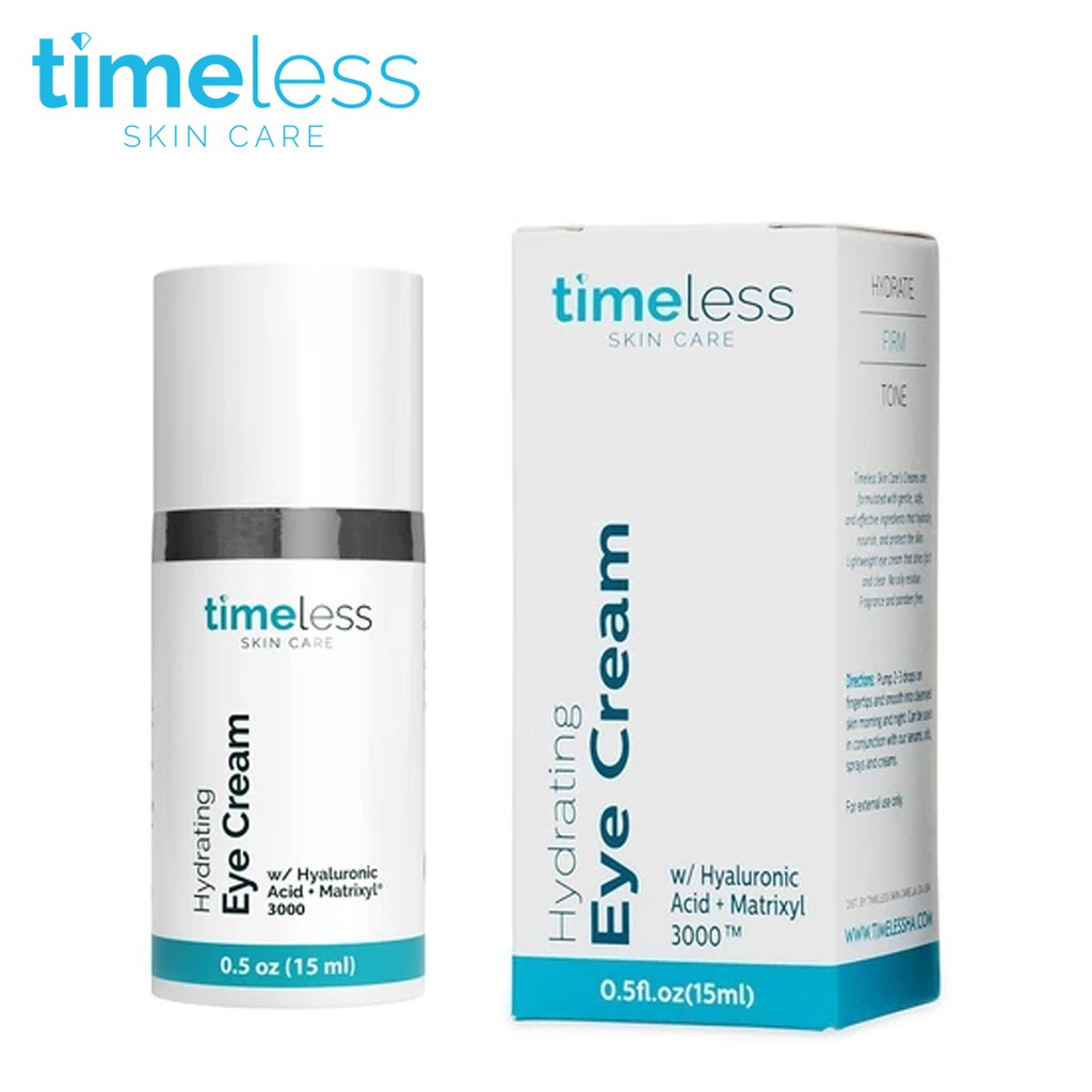 Kem Mắt Timeless Cấp Ẩm, Ngăn Ngừa Nếp Nhăn Vùng Mắt 15ml Hydrating Eye Cream