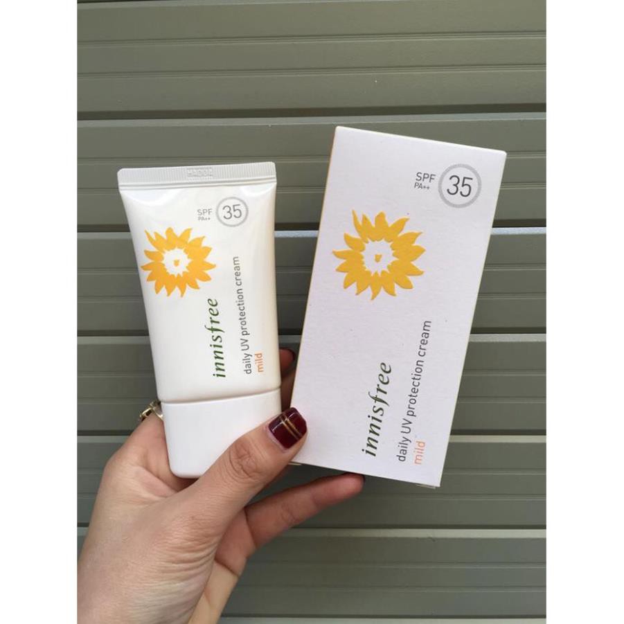 kem chồng nắng Daily innisfree UV MIld spf 35+ chuyên dùng hằng ngày cho da khô, da nhạy cảm [ hàng chuẩn Hàn Quốc ]